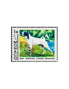 Timbre de MONACO n° 1425 - Exposition canine 'Spéciale Braques"