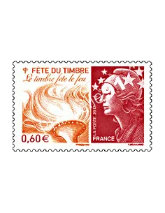 timbre de France n° 4688 - Fête du timbre : "le timbre fête le feu"
