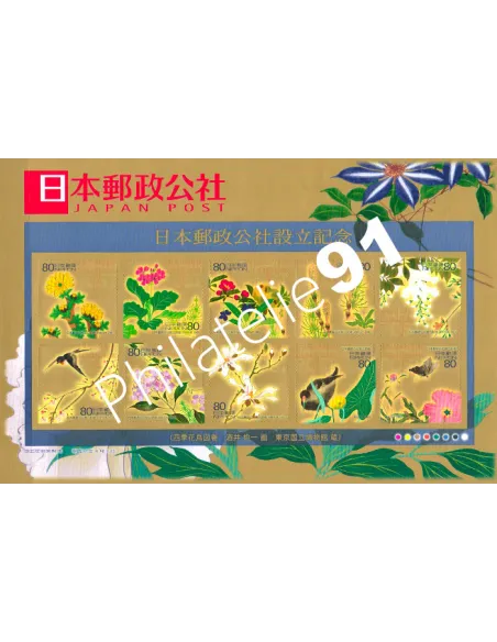 Japon, Feuille n° 3356, collection timbres Asie