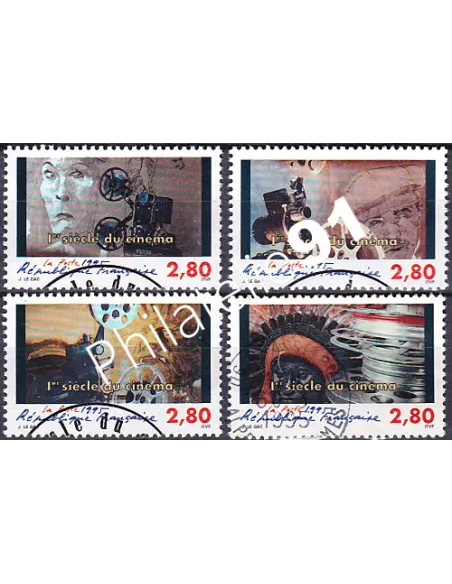 Timbre n° 2919 à 2922  oblitéré, Collection timbres France