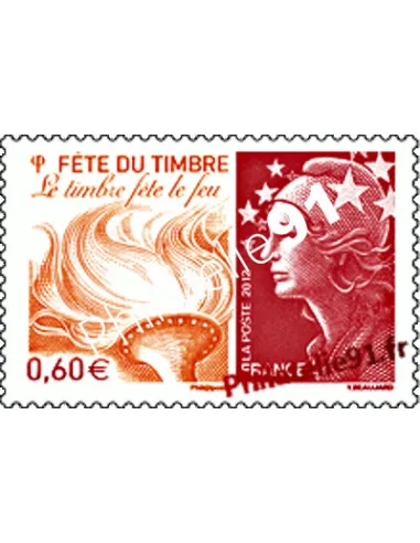 timbre de France n° 4688 - Fête du timbre : "le timbre fête le feu"