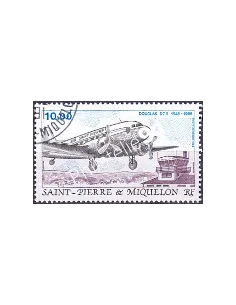 ST PIERRE ET MIQUELON, Timbre PA n°  67 oblitéré, timbres DOM-TOM