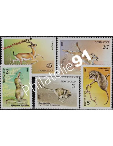 RUSSIE - n° 5240 à 5244 - Animaux - Faune d'U.R.S.S.