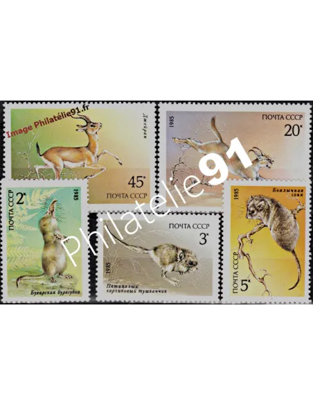 RUSSIE - n° 5240 à 5244 - Animaux - Faune d'U.R.S.S.