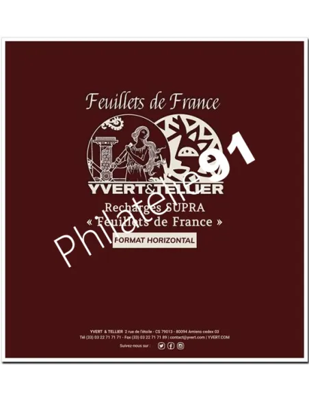 Recharge SUPRA Feuillets de France - matériel philatélie