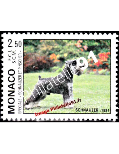 Timbre de MONACO n° 1760 - Schnauzer