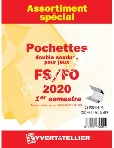 Assortiment de pochettes 1er semestre 2020, matériel philatélie