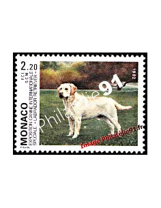 Timbre de MONACO n° 1813 - Labrador Retriever - Thématique : chien