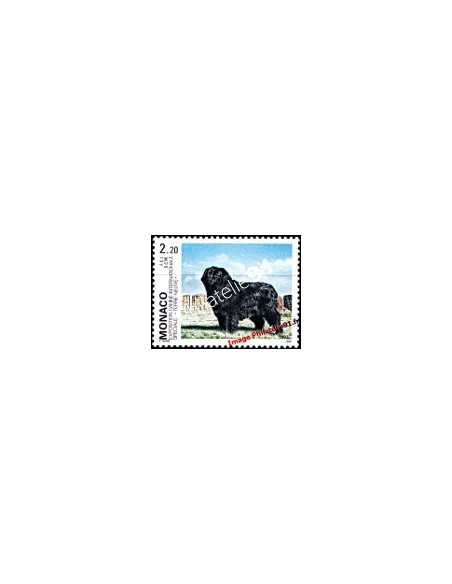 Timbre de MONACO n° 1872 - Exposition canine de Monte-Carlo - Terre-neuve