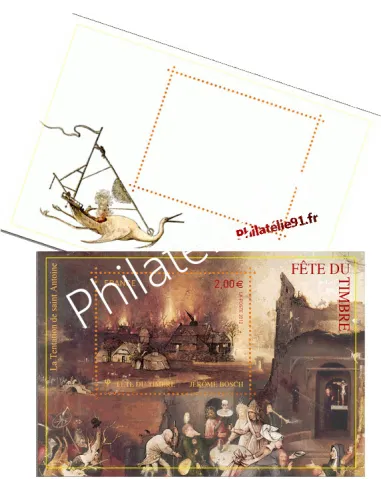 Feuille n° 4689 - bloc Fête du timbre : le feu