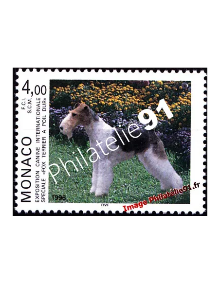 Timbre de MONACO n° 2029 - Exposition canine internationale à Monte-Carlo - Chiens