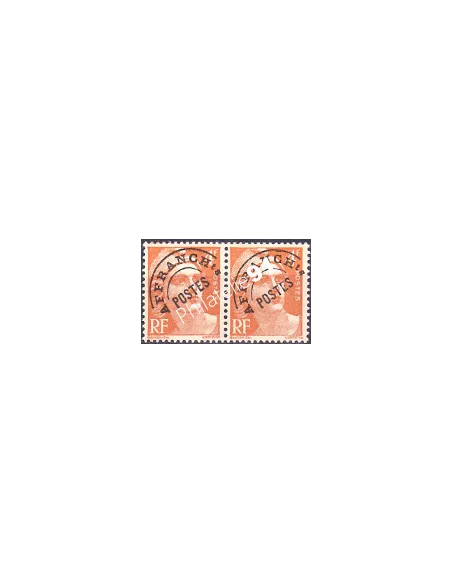 Variété sur timbre Préoblitéré n° 99, en Paire, collection timbres France