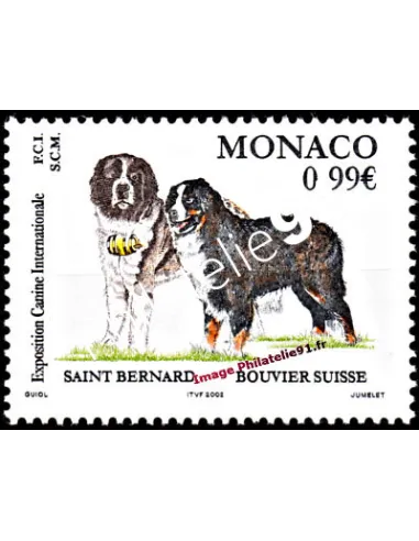 Timbre de Monaco n° 2344 - Thématique : Chien