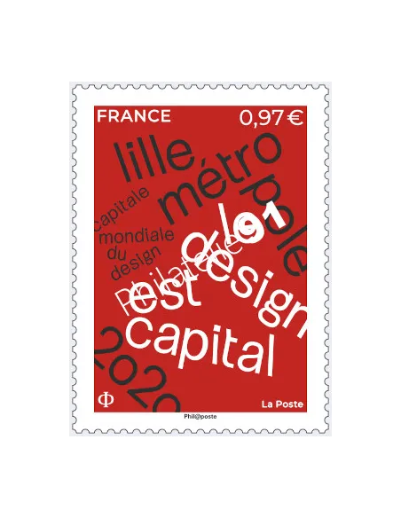 Timbre n° 5372, Lille Métropole Capitale Mondiale du Design 2020