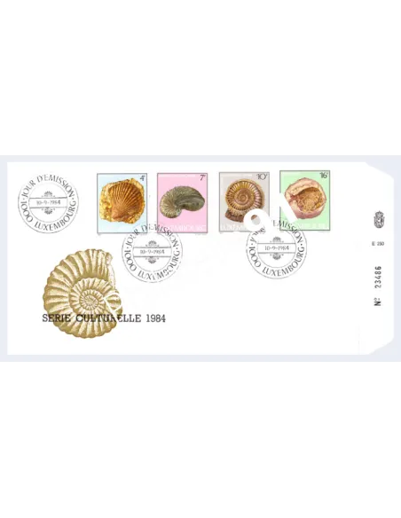 Luxembourg, Enveloppe 1er Jour, Fossiles, Collection lettre Europe