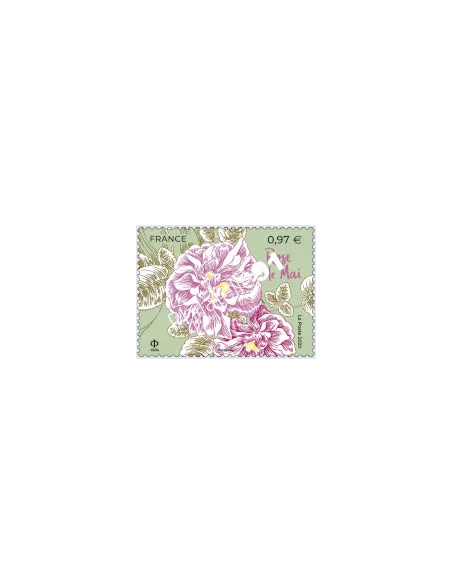 Timbre n° 5400 - Fleurs de Grasse et de Méditerranée - Rose de Mai