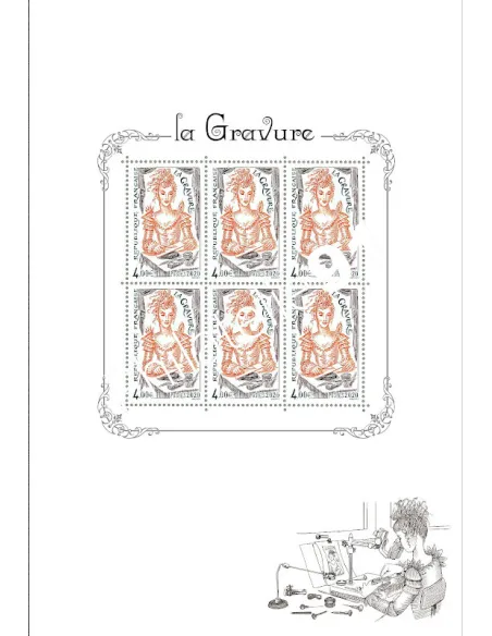 Bloc n° 150, La Gravure, collection timbres France 2020