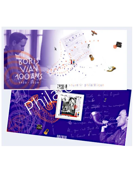 Bloc souvenir n° 165, Boris Vian,collection timbres de France