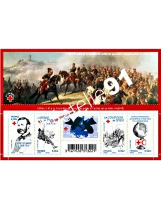 Feuille n° 4386 F, croix rouge, collection timbres France