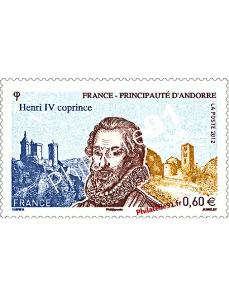 Timbre de France n° 4698 - Timbre Émission commune France/Andorre - Henri IV