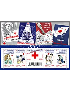 Feuille n° 4520 F, croix rouge, collection timbres France