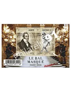 Feuille n° 4706 : Émission commune France / Suède - Opéra. Gustave III ou le Bal masqué (1833)