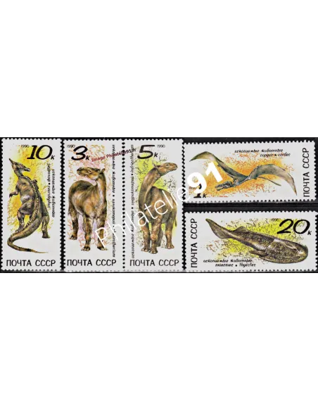 RUSSIE - n° 5780 à 5784 - Faune - Animaux préhistoriques