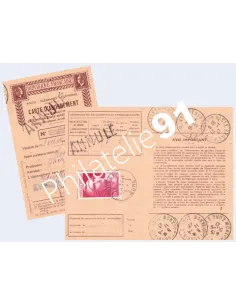 Timbre n° 733 sur Carte d'abonnement de Timbres,Collection lettre France