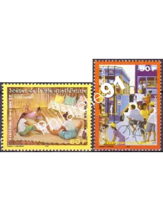 POLYNESIE n°  706 à 707, Collection timbres Dom-Tom