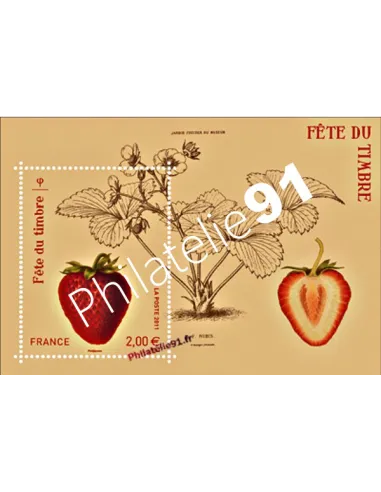 Timbres de France - Feuille n° F4535 - Fête du timbre. Fraisier Rubis