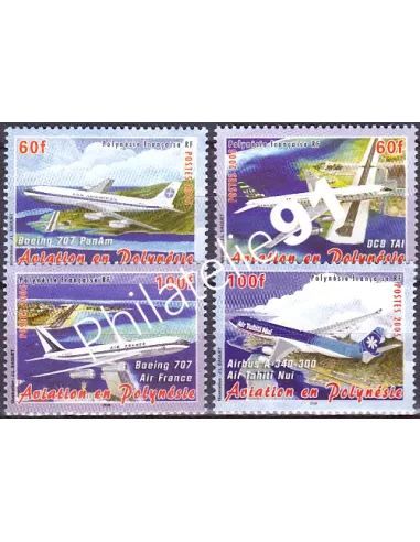 POLYNESIE n°  748 à 751, Collection timbres Dom-Tom