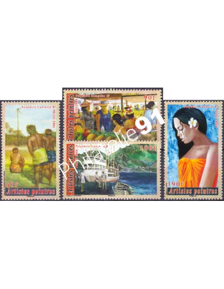 POLYNESIE n°  791 à 794, Collection timbres Dom-Tom