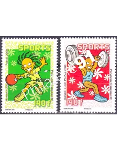 POLYNESIE n°  840 à 841, Collection timbres Dom-Tom
