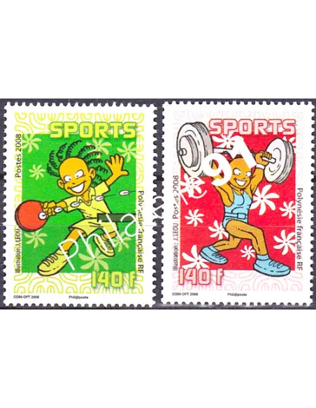 POLYNESIE n°  840 à 841, Collection timbres Dom-Tom