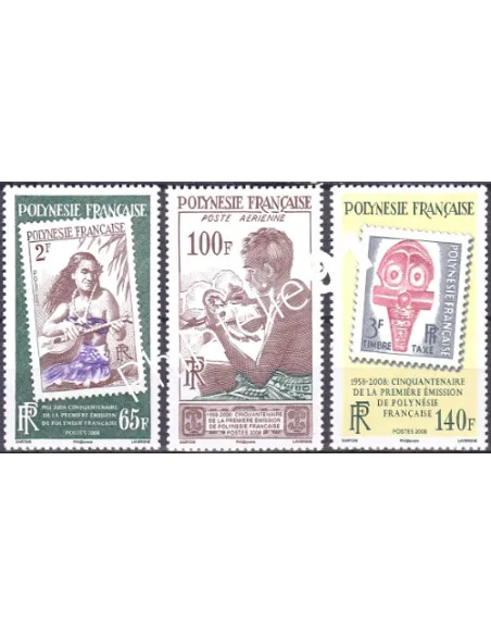 POLYNESIE n°  858 à 860, Collection timbres Dom-Tom