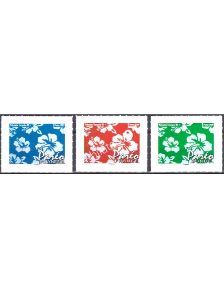 POLYNESIE n°  869 à 871, Timbres adhésifs, Collection timbres Dom-Tom