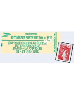 Carnet n° 2155-C2a, Type Sabine, Collection timbre France