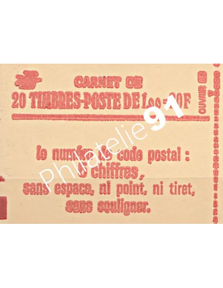 Carnet n° 1973-C1, Type Sabine, Collection timbre France
