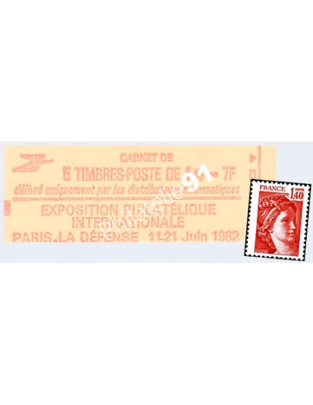 Carnet n° 2102-C2, Type Sabine, Collection timbre France