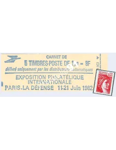 Carnet n° 2155-C1a, Type Sabine, Collection timbre France