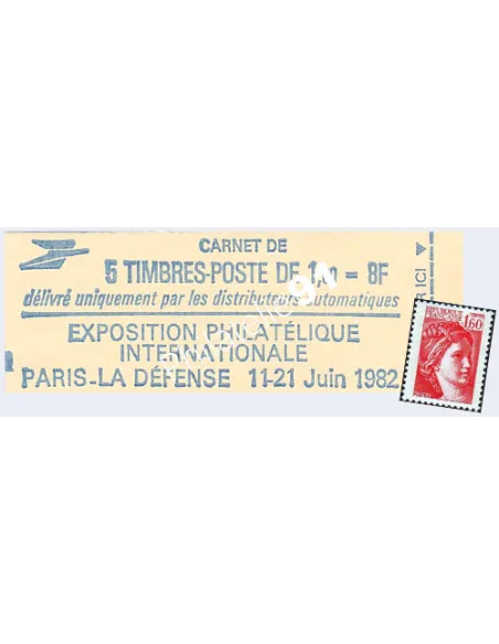 Carnet n° 2155-C1a, Type Sabine, Collection timbre France