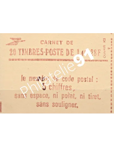 Carnet n° 2102-C7, Type Sabine, Collection timbre France