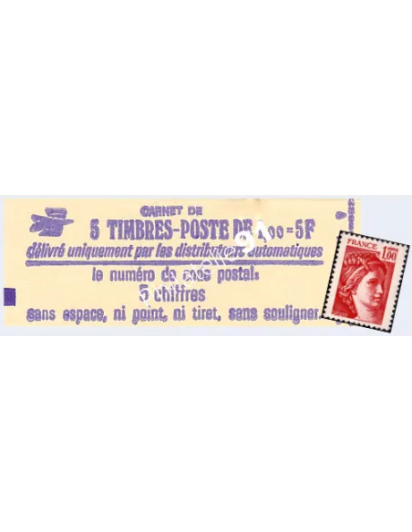 Carnet n° 1972-C1, Type Sabine, Collection timbre France
