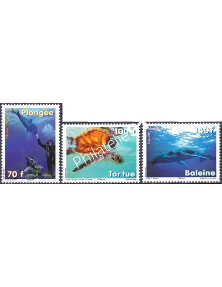 POLYNESIE n°  879 à 881, Collection timbres Dom-Tom