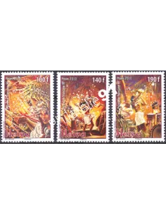 POLYNESIE n°  909 à 911, Collection timbres Dom-Tom
