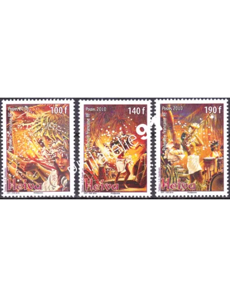 POLYNESIE n°  909 à 911, Collection timbres Dom-Tom