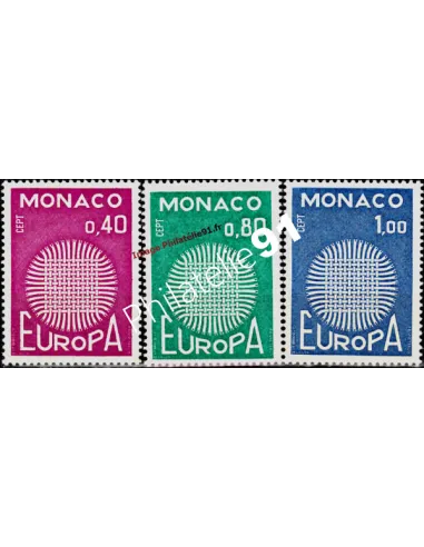 MONACO - n°  819 à 821 ** - Europa - Année 1970