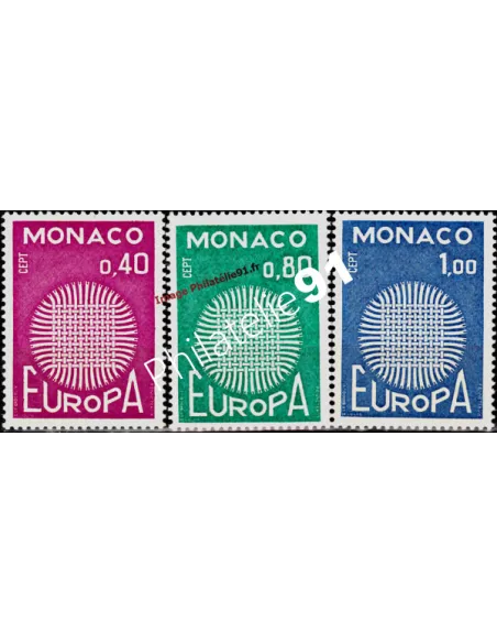 MONACO - n°  819 à 821 ** - Europa - Année 1970