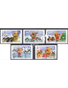 Adhésifs n° 97 à 101, collection timbres France
