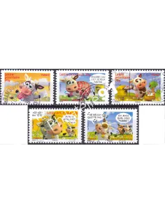 Adhésifs n° 134 à 138, collection timbres France